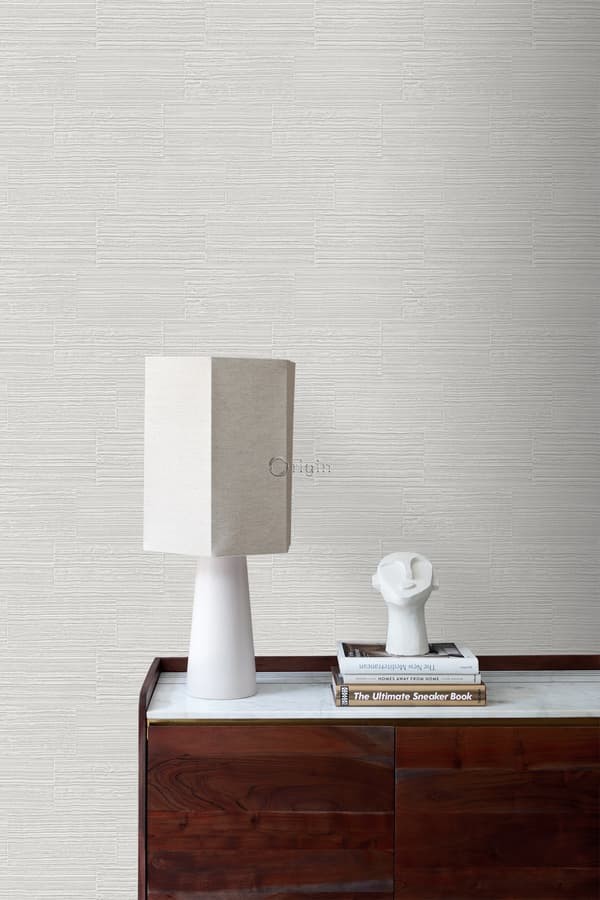 Origin Wallcoverings tapet grova retro naturliga stenblock halvstensmur ljusgrått 53 cm x 10,05 m