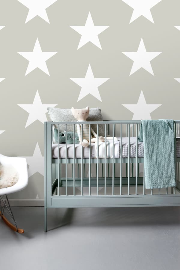 ESTAhome tapet stjerner hjortefarvet 0,53 x 10,05 m