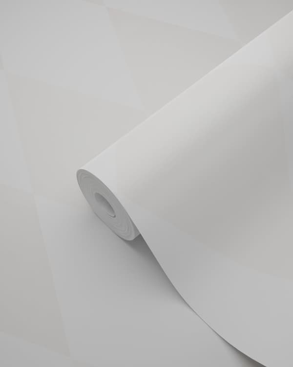 Origin Wallcoverings tapet rombmotiv ljust krämfärgat och matt vitt 53 cm x 10,05 m
