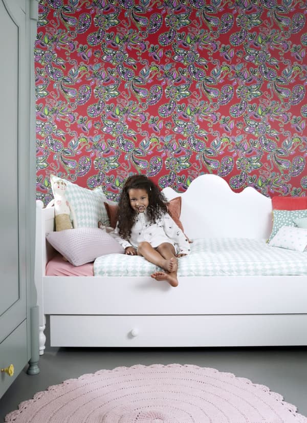 ESTAhome tapet funky blomster og paisleys mangefarvet 53 cm x 10,05 m