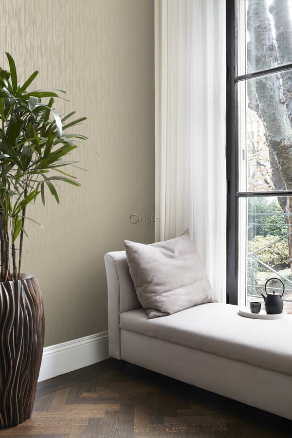 Origin Wallcoverings tapet smala ränder ljusbrunt 53 cm x 10,05 m