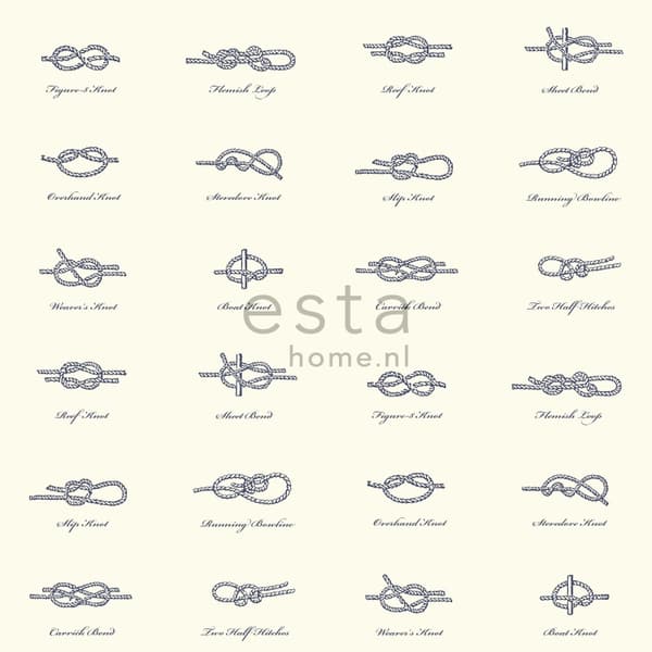 ESTAhome tapet knuder gråt 53 cm x 10,05 m