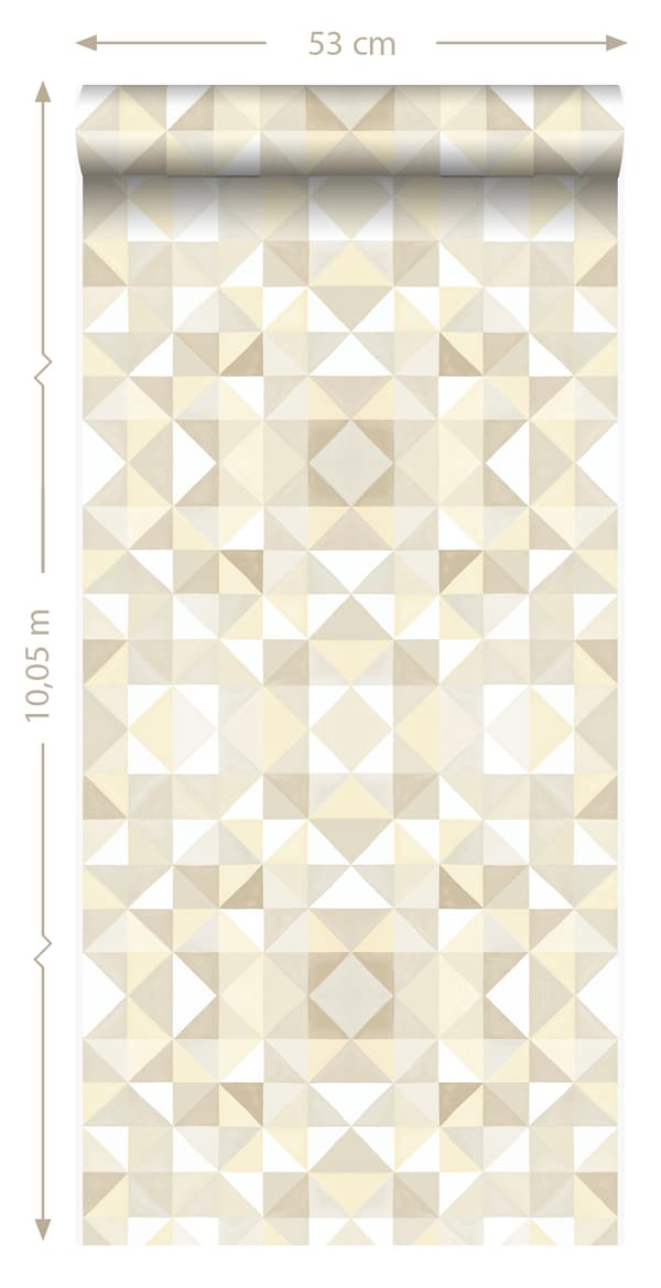 Origin Wallcoverings tapet kubism beige 53 cm x 10,05 m