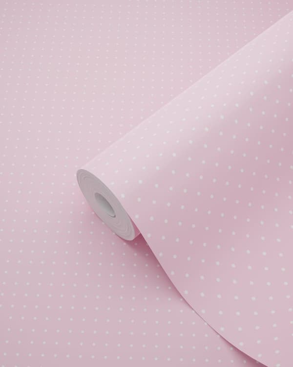 ESTAhome tapet fine prikker babyrosa 53 cm x 10,05 m
