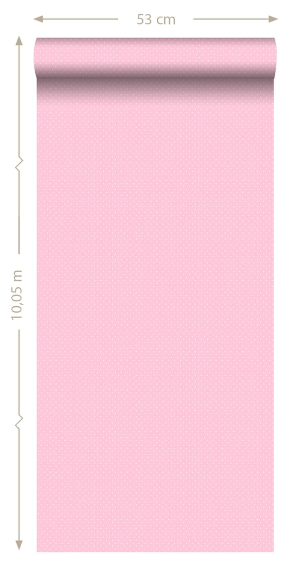ESTAhome tapet fine prikker babyrosa 53 cm x 10,05 m