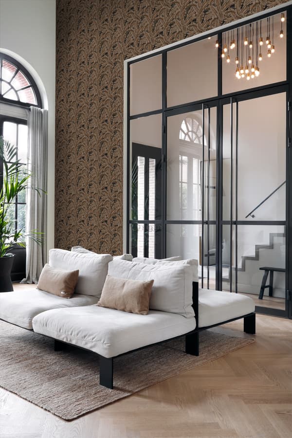 Origin Wallcoverings tapet palmeblade rustbrunt - 347441 - 53 cm x 10,05 m