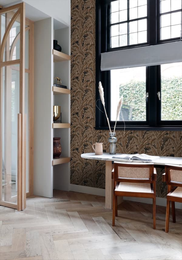 Origin Wallcoverings tapet palmeblade rustbrunt - 347441 - 53 cm x 10,05 m