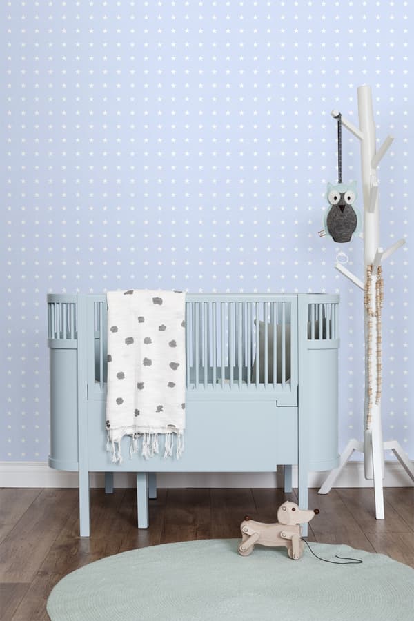 ESTAhome tapet stjerner lyseblåt 53 cm x 10,05 m