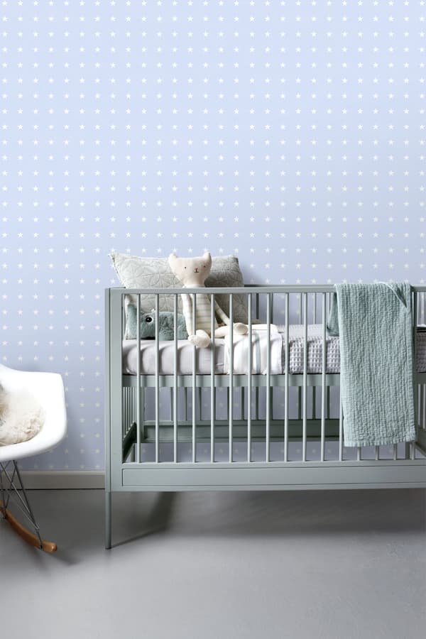ESTAhome tapet stjerner lyseblåt 53 cm x 10,05 m