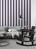 Miniatyrbild 8 av 8: ESTAhome tapet ränder lila 53 cm x 10,05 m