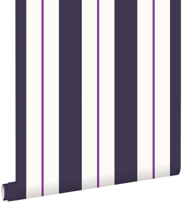 ESTAhome tapet ränder lila 53 cm x 10,05 m