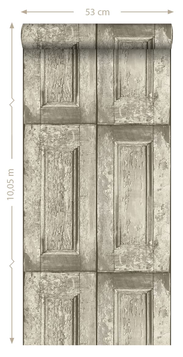 ESTAhome tapet paneldøre lysebrunt 53 cm x 10,05 m