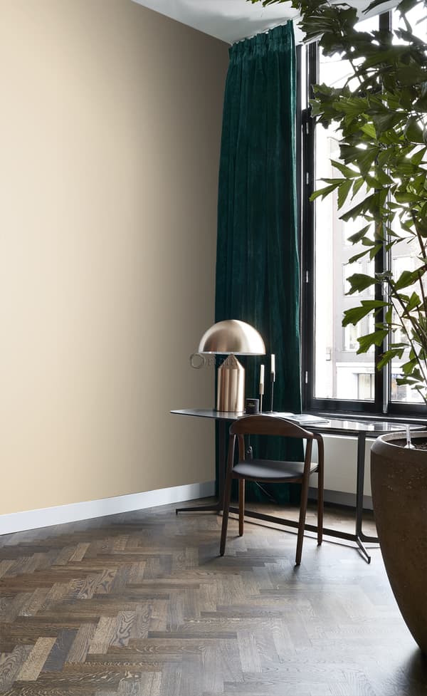 Origin Wallcoverings tapet ensfarvet skinnende lysebeige 53 cm x 10,05 m