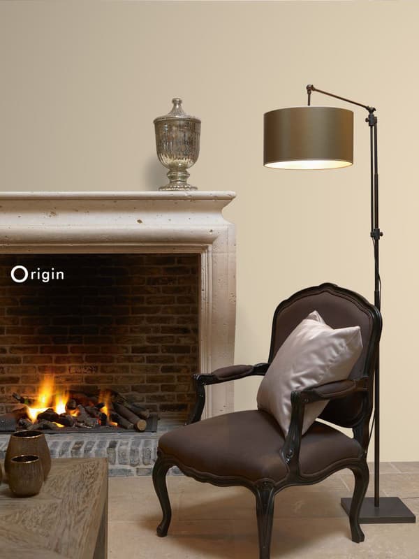 Origin Wallcoverings tapet ensfarvet skinnende lysebeige 53 cm x 10,05 m