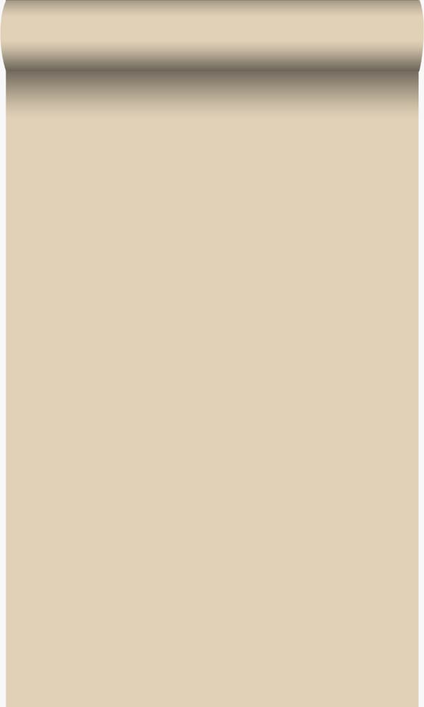 Origin Wallcoverings tapet ensfarvet skinnende lysebeige 53 cm x 10,05 m