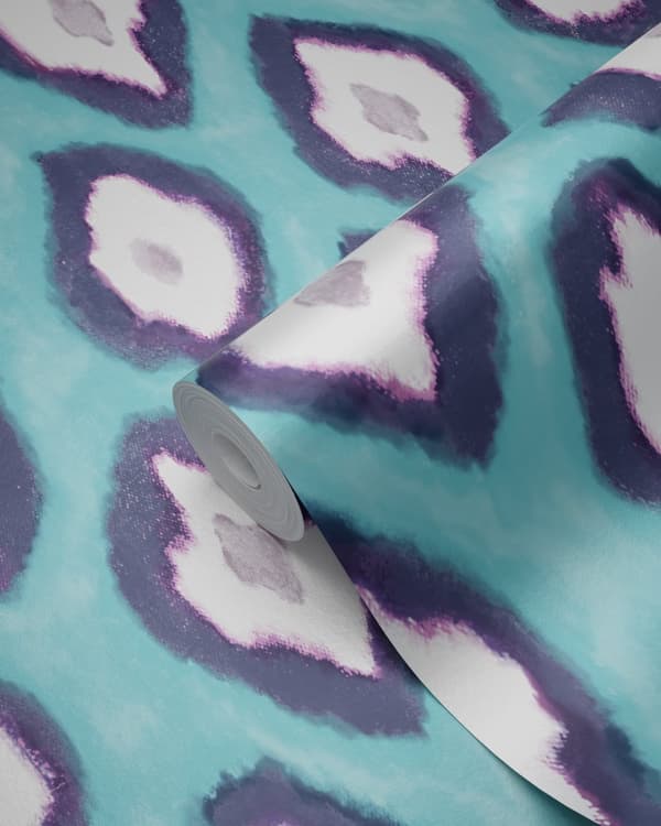 Origin Wallcoverings tapet Ikat turkost 53 cm x 10,05 m