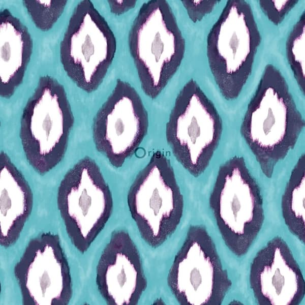 Origin Wallcoverings tapet Ikat turkost 53 cm x 10,05 m
