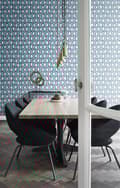 Miniatyrbild 2 av 8: Origin Wallcoverings tapet Ikat turkost 53 cm x 10,05 m