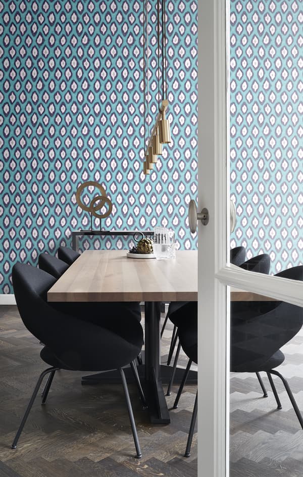 Origin Wallcoverings tapet Ikat turkost 53 cm x 10,05 m