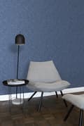 Miniatyrbillede 4 af 7: ESTAhome tapet ensfarvet blåt 53 cm x 10,05 m