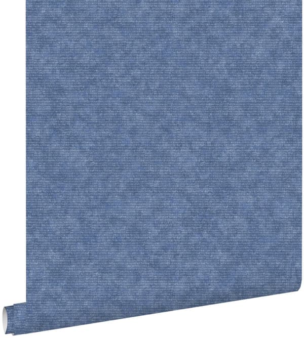 ESTAhome tapet ensfarvet blåt 53 cm x 10,05 m