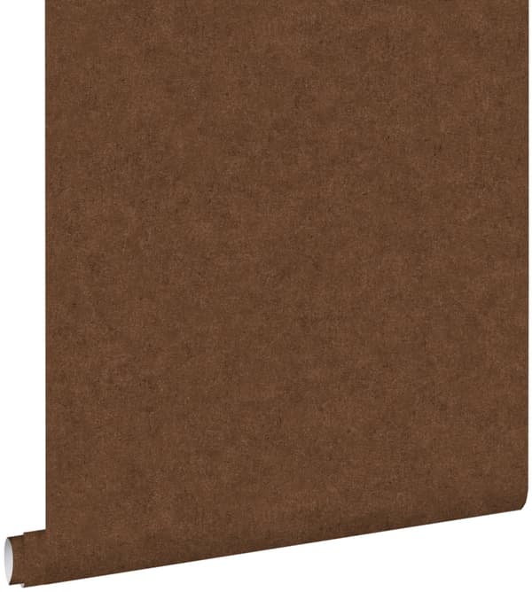 ESTAhome tapet ensfarvet beton-look rustbrunt 53 cm x 10,05 m