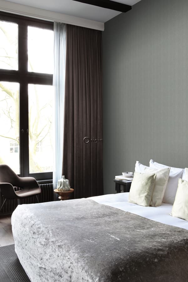 Origin Wallcoverings tapet fiskbensväv blågrå 0,53 x 10,05 m