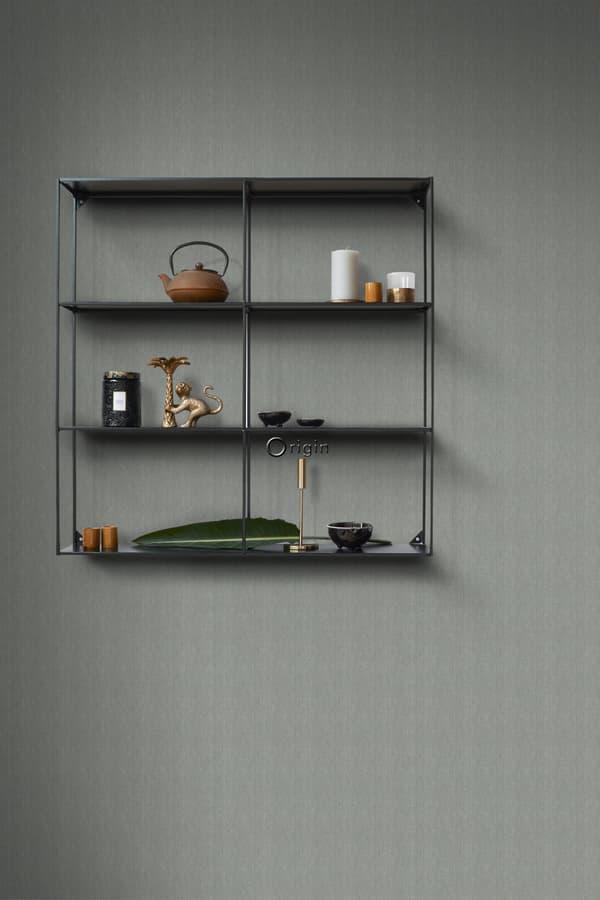 Origin Wallcoverings tapet fiskbensväv blågrå 0,53 x 10,05 m