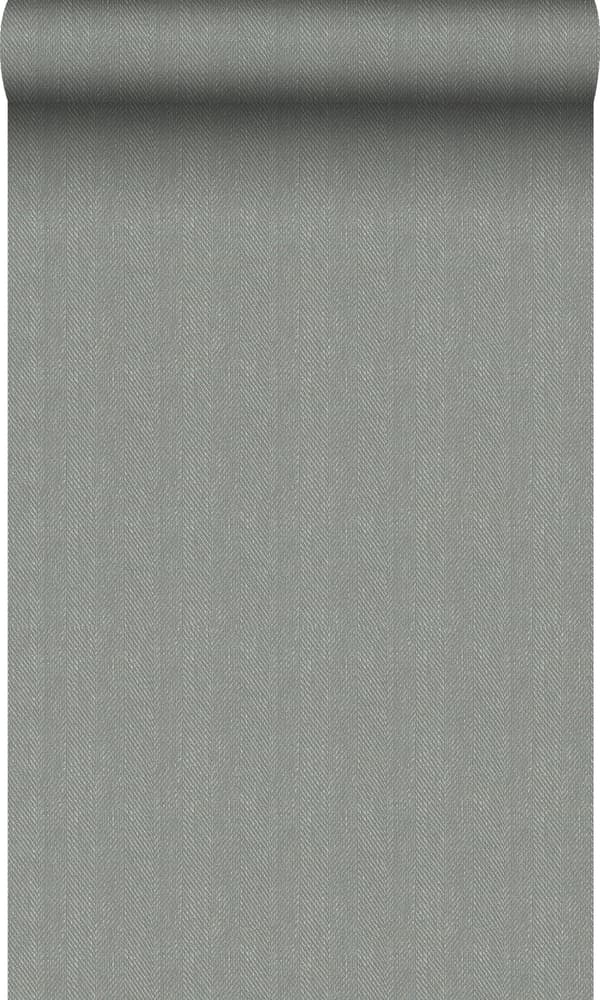 Origin Wallcoverings tapet fiskbensväv blågrå 0,53 x 10,05 m