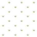 Miniatyrbild 7 av 7: Origin Wallcoverings tapet små kronor matt vitt och guld 0,53 x 10,05 m
