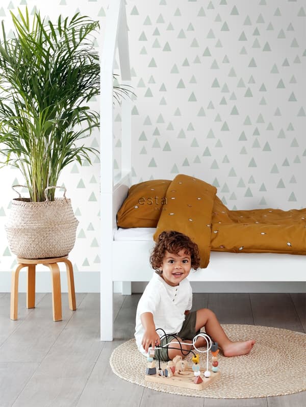 ESTAhome tapet grafiska trianglar mintgrönt 0,53 x 10,05 m