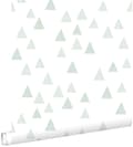 Miniatyrbillede 1 af 8: ESTAhome tapet grafiske trekanter mintgrønt 0,53 x 10,05 m