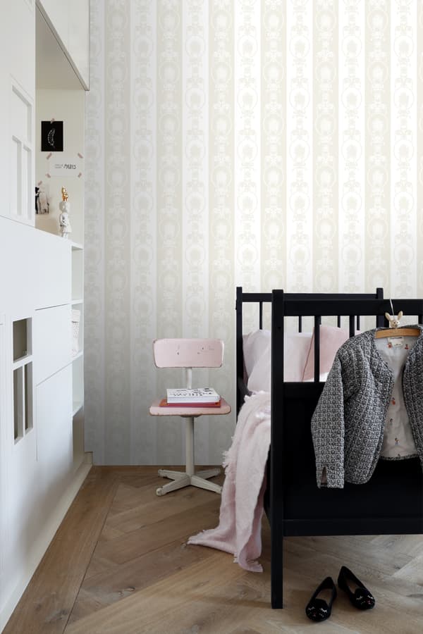 ESTAhome tapet barokmønster hvidt og sølv 53 cm x 10,05 m