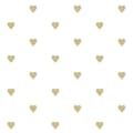Miniatyrbillede 7 af 7: Origin Wallcoverings tapet små hjerter hvidt og guld 0,53 x 10,05 m