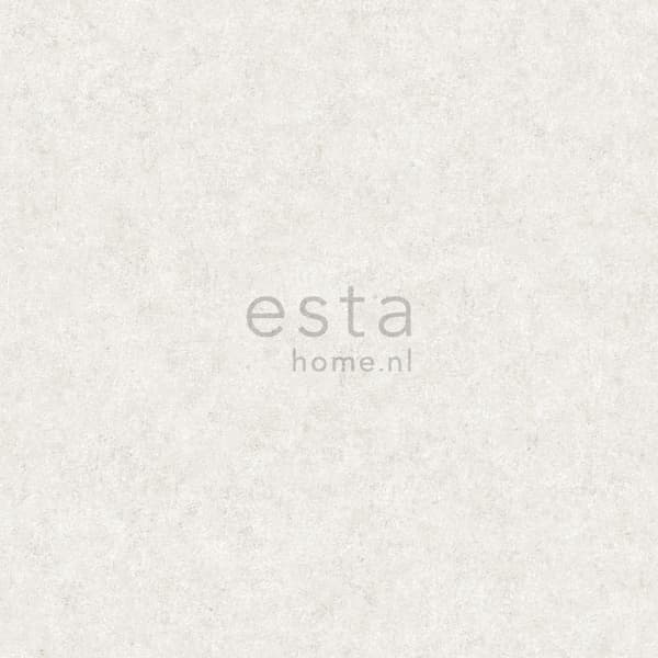 ESTAhome tapet ensfarvet beton-look off-hvidt - 138228 - 53 cm x 10,05 m