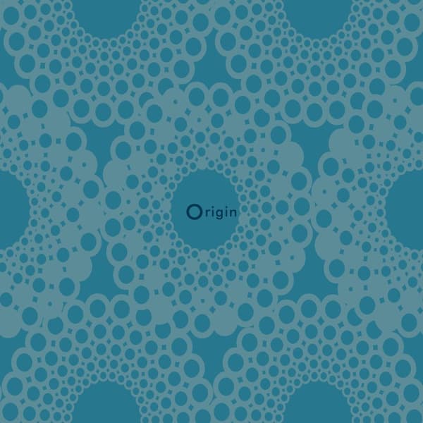 Origin Wallcoverings tapet grafisk form bensinblått 53 cm x 10,05 m