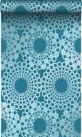 Miniatyrbild 1 av 6: Origin Wallcoverings tapet grafisk form bensinblått 53 cm x 10,05 m