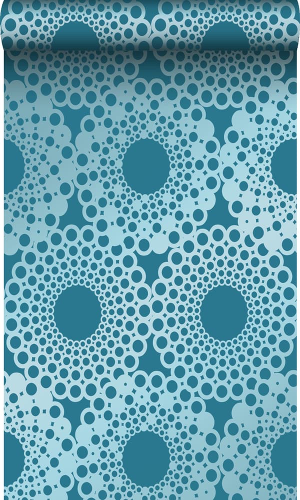 Origin Wallcoverings tapet grafisk form bensinblått 53 cm x 10,05 m