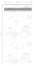 Miniatyrbild 10 av 10: Origin Wallcoverings tapet flytande bubblor varm ljusgrått - 337215 - 53 cm x 10,05 m