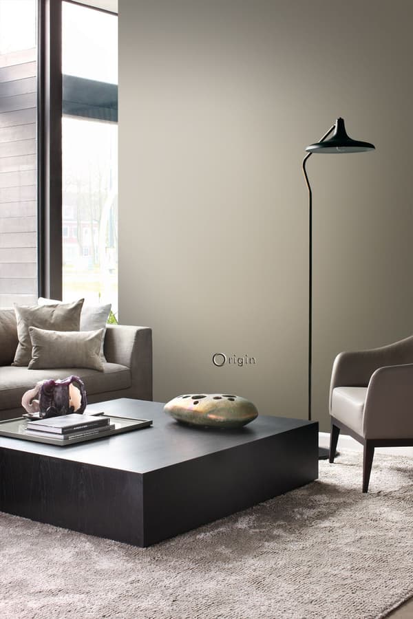 Origin Wallcoverings tapet ensfarvet skinnende beige 53 cm x 10,05 m