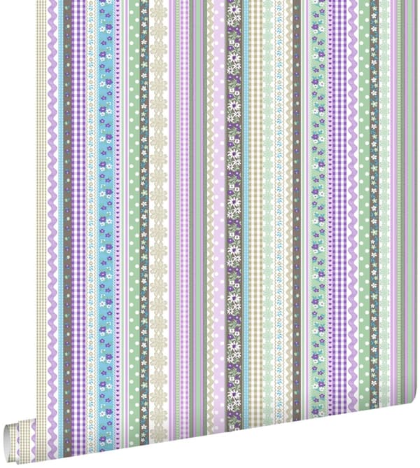 ESTAhome tapet band pastellfärgat 53 cm x 10,05 m