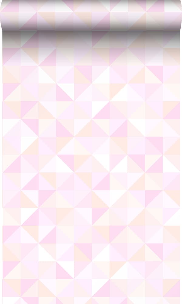 Origin Wallcoverings tapet trekanter lyst pastelrosa og ferskenfarvet 53 cm x 10,05 m