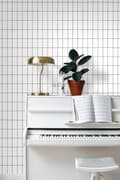 Miniatyrbild 5 av 8: ESTAhome tapet små plattor svart och vitt 0,53 x 10,05 m