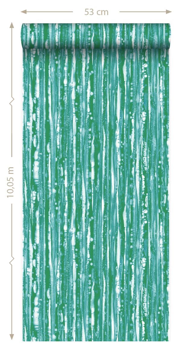 Origin Wallcoverings tapet ränder grönt 53 cm x 10,05 m