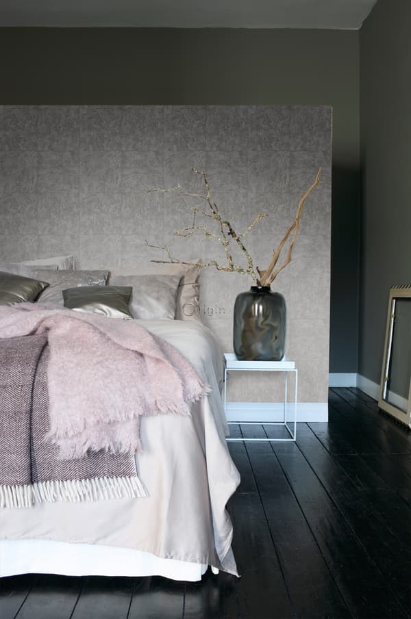 Origin Wallcoverings tapet sten mörkt mullvadsgrått 53 cm x 10,05 m