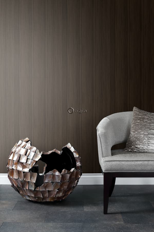 Origin Wallcoverings tapet striber mørkebrunt 53 cm x 10,05 m