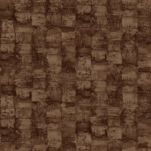 Origin Wallcoverings tapet med struktur skinnende kobberbrunt 53 cm x 10,05 m