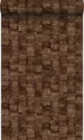 Miniatyrbillede 1 af 5: Origin Wallcoverings tapet med struktur skinnende kobberbrunt 53 cm x 10,05 m