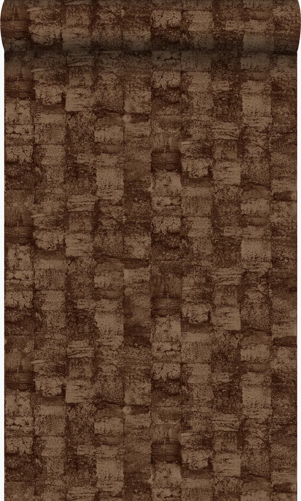 Origin Wallcoverings tapet med struktur skinnende kobberbrunt 53 cm x 10,05 m