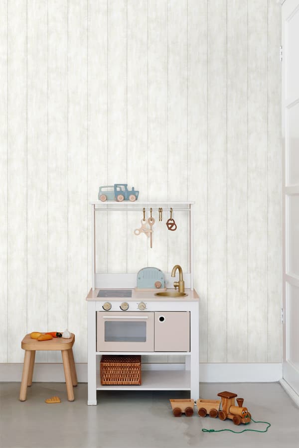 ESTAhome tapet træstumper hvidt 53 cm x 10,05 m
